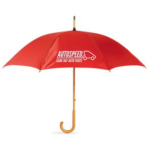 GiftRetail KC5132 - Umbrella with wooden handle Red