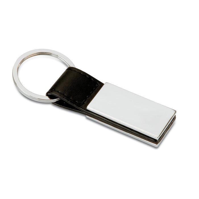 GiftRetail KC6788 - RECTANGLO PU and metal key ring