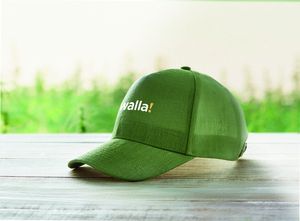 GiftRetail MO6176 - NAIMA CAP Hemp baseball cap 370 gr/m² Green