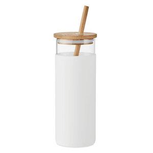 GiftRetail MO6352 - STRASS Glass tumbler 450ml bamboo lid