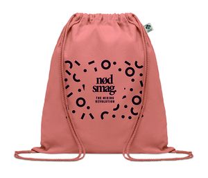 GiftRetail MO6355 - YUKI COLOUR Organic cotton drawstring bag Orange