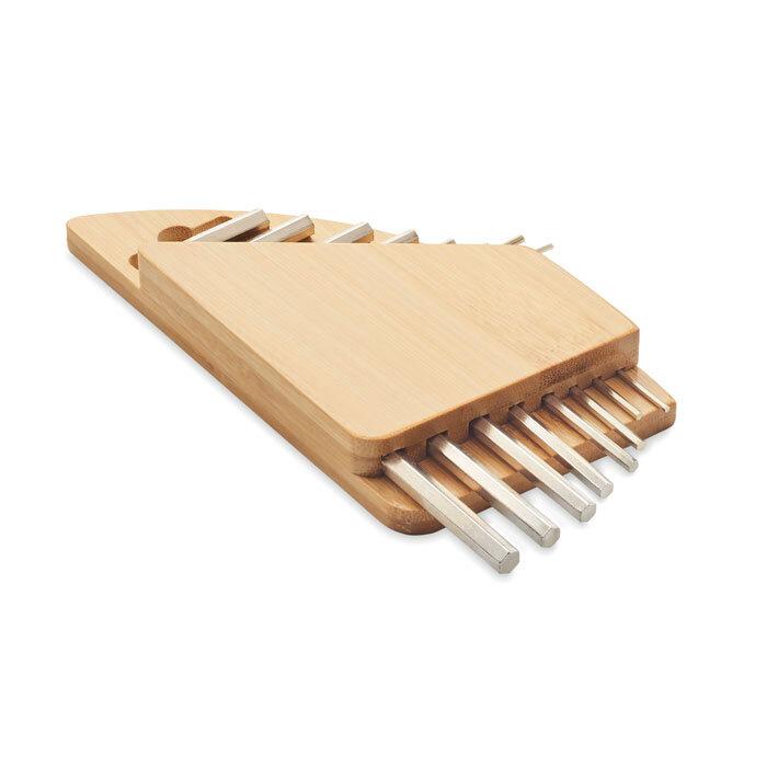 GiftRetail MO6682 - KARUVI Hex key set in bamboo