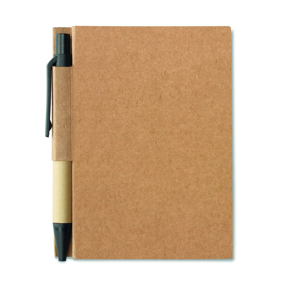 GiftRetail MO7626 - CARTOPAD Recycled notebook with pen