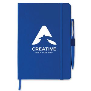 GiftRetail MO8108 - NOTAPLUS A5 notebook with pen 72 lined Blue