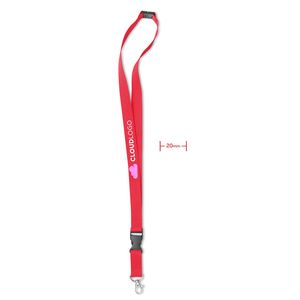 GiftRetail MO8595 - LANY Lanyard with metal hook 20 mm Red