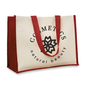 GiftRetail MO8967 - Jute cloth shopping bag Red