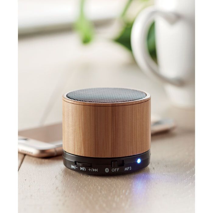 GiftRetail MO9608 - Wireless speaker in bamboo