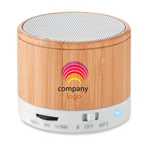 GiftRetail MO9608 - Wireless speaker in bamboo White