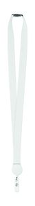 GiftRetail MO9852 - ZIP LANYARD Lanyard retractable clip White