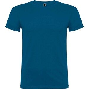 Roly CA6554 - BEAGLE Short-sleeve t-shirt with double layer crew neck in elastane Moonlight Blue