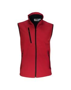 Mustaghata MONTEVISO - BODYWARMER SOFTSHELL UNISEX 2 LAYERS Red