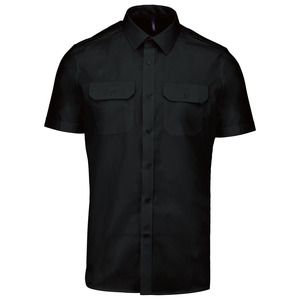 Kariban K503 - Men's short-sleeved pilot shirt Black