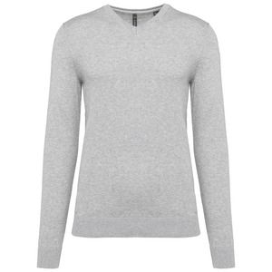 Kariban K980 - Men’s eco-friendly V-neck jumper Light Grey Heather