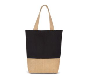 Kimood KI0298 - Shopping bag in cotton and bonded jute threads