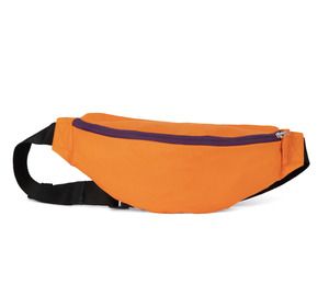 Kimood KI0374 - Recycled classic bum bag Orange Zest / Plum Purple