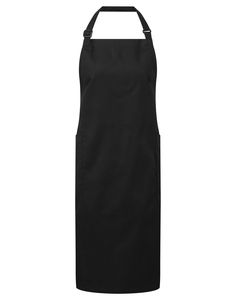Premier PR120 - Recycled, organic bib apron Black