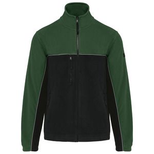 WK. Designed To Work WK904 - Unisex eco-friendly two-tone polarfleece jacket Black/Forest Green