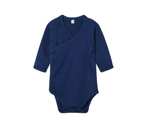 BABYBUGZ BZ060 - BABY LONG SLEEVE KIMONO BODYSUIT Nautical Navy