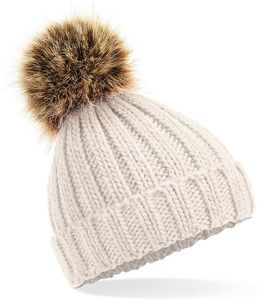 Beechfield B412 - FAKE FUR POM POM THICK BEANIE