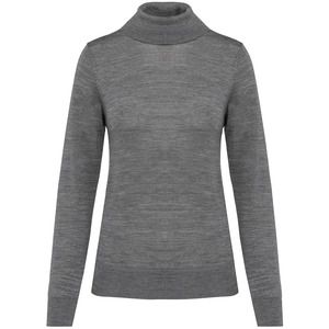 Kariban Premium PK913 - Ladies' roll-neck merino jumper Grey Heather