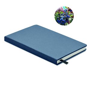 GiftRetail MO6689 - GROW A5 recycled page notebook Blue