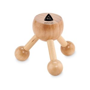 GiftRetail MO6694 - ASSA Hand held massager in wood Wood