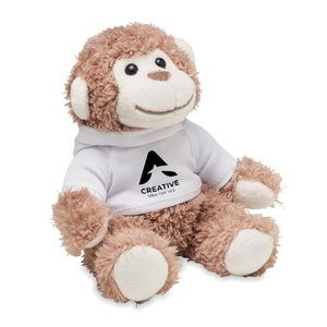 GiftRetail MO6737 - LENNY Teddy monkey plush White