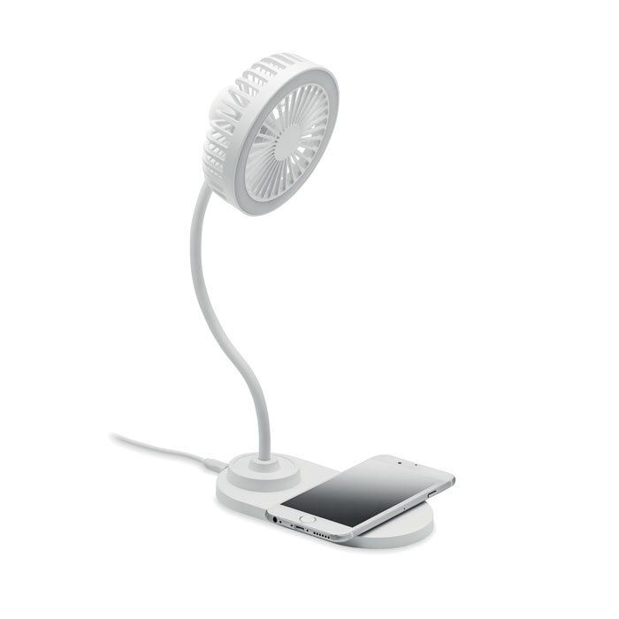 GiftRetail MO6810 - VIENTO Desktop charger fan with light