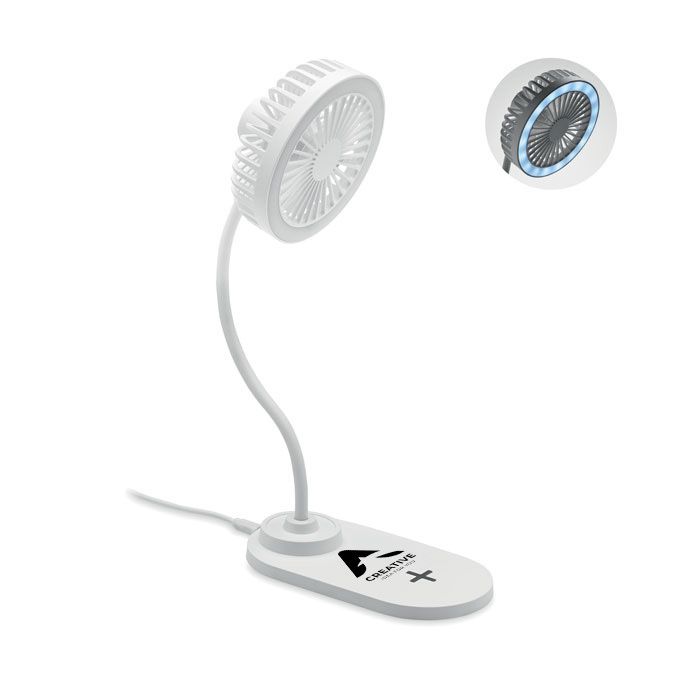 GiftRetail MO6810 - VIENTO Desktop charger fan with light