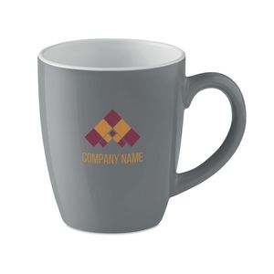 GiftRetail MO9242 - COLOUR TRENT Ceramic coloured mug 290 ml Grey