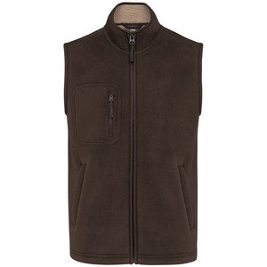 WK. Designed To Work WK610 - Unisex fleece bodywarmer with sherpa inner Chocolate