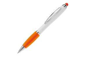 TopPoint LT80433 - Ball pen Hawaï stylus hardcolour White / Orange