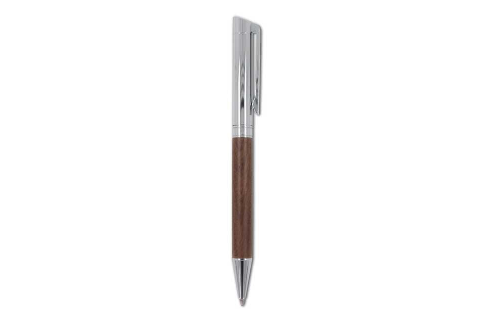 TopPoint LT82155 - Metal ball pen and rollerball set walnut wood in gift box