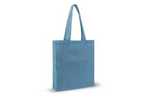TopEarth LT95199 - Shopping bag recycled cotton 38x42x10cm Blue