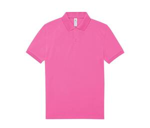 B&C BCU424 - Short-sleeved fine piqué poloshirt Lotus Pink