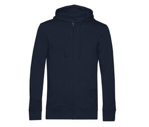 B&C BCU35B - Organic Zipped Hoodie Navy