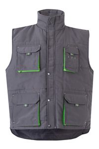 Velilla 205902 - TWO-TONE PADDED VEST GREY/LIME GREEN