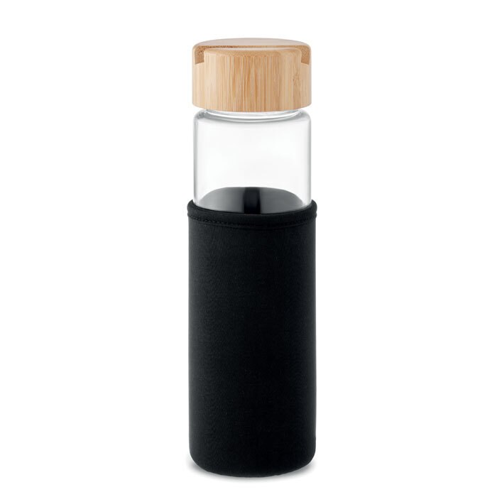 GiftRetail MO2106 - TINAROO Glass bottle bamboo lid 600ml
