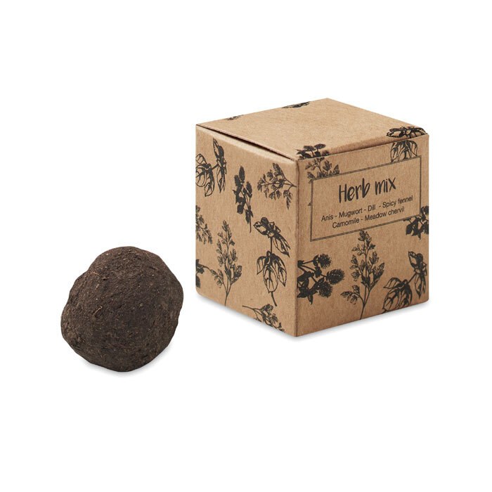 GiftRetail MO6910 - BOMBI III Herb seed bomb in carton box