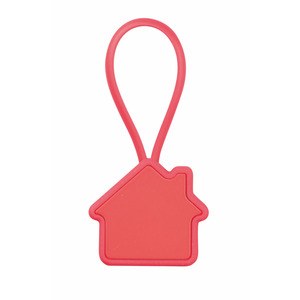 EgotierPro 36035 - Aluminum House-Shaped Keychain with Silicone ROOF