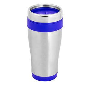 EgotierPro 37062 - Stainless Steel & Polypropylene Insulated Glass 450ml GLACIAR Blue