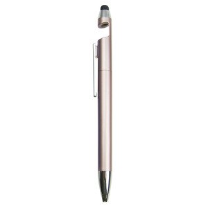 EgotierPro 37082 - Metallic Finish Pen with Mobile Holder FASTEN ROSMETAL