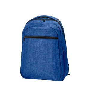 EgotierPro 38010 - Denim-Style Polyester Backpack with Laptop Compartment BITONE