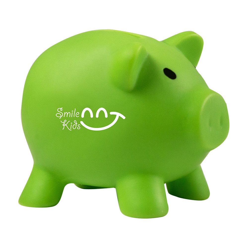 EgotierPro 38075 - Plastic Pig-Shaped Bank in Fun Colors MONEY