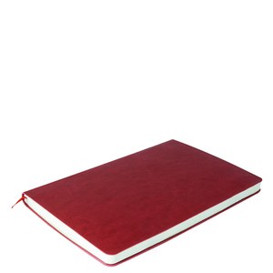 EgotierPro 39510 - PU Flexible Cover Notebook, 96 Cream Sheets CORPORATE Red