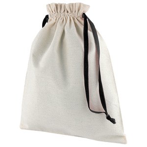 EgotierPro 52543 - Cotton Presentation Bags with Velvet Ribbons BIG Black