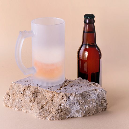EgotierPro 53507 - Frosted Glass Beer Jar - Handwash OLAPH