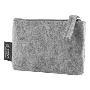 EgotierPro 53523 - 100% RPET Phelt 2mm Certified Purse ROVER Grey