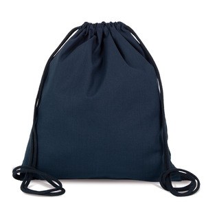 Kimood KI6101 - K-loop organic cotton drawstring bag Navy