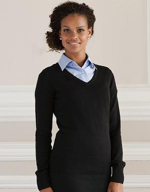 Russell Europe R-710F-0 - Ladies V-Neck Knitted Pullover